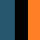 Azul petroleo+Negro+Naranja Flúor